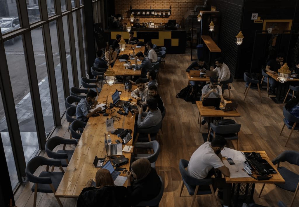 The Station is a co-working space popular with Baghdad’s young adults. as taken by the guardian